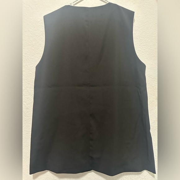 NA-KD Oversized Vest Size 44 Black Sleeveless Button-Up Vest - Picture 9 of 14